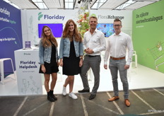 Het team van Floriday en FloraXchange, vlnr: Lisa Janssen, Laura van der List, Jan van der Lans en Jeroen Huis. Floriday is 2 jaar geleden opgezet door FloraXchange en FloraHolland.